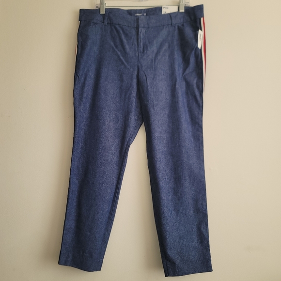 OLD NAVY PIXIE ANKLE PANTS, BLUE,SIZE 14 NWT, - Picture 2 of 13